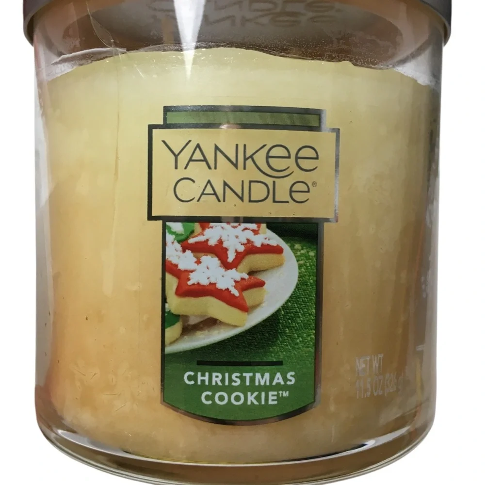 YANKEE CANDLE Christmas Cookie 2 Wick 11.5oz Jar Housewarmer Sugar Vanilla Scent